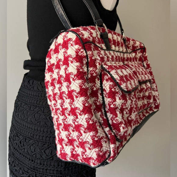 Vera Bradley Limited Edition Houndstooth Large Weekend Satchel Tote Travel Bag - Picture 5 of 17